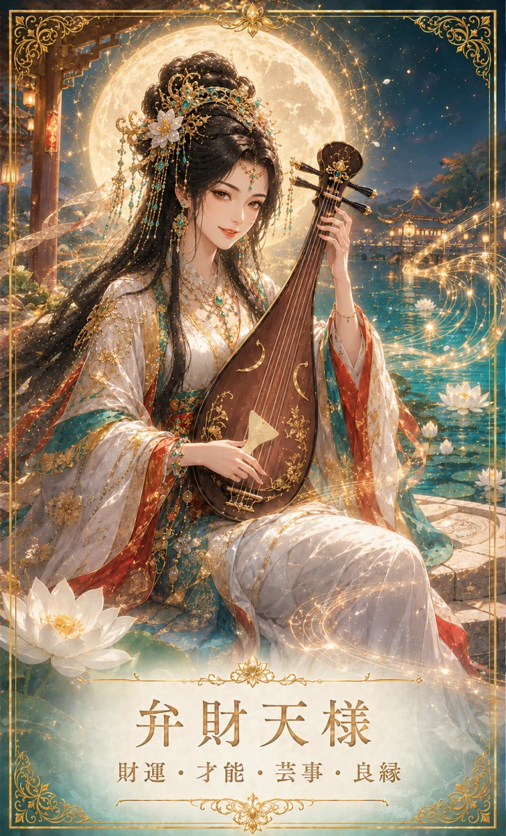 弁財天様 お守りカード 表面