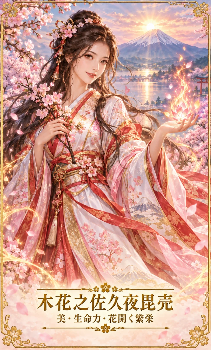 木花之佐久夜毘売 お守りカード 表面