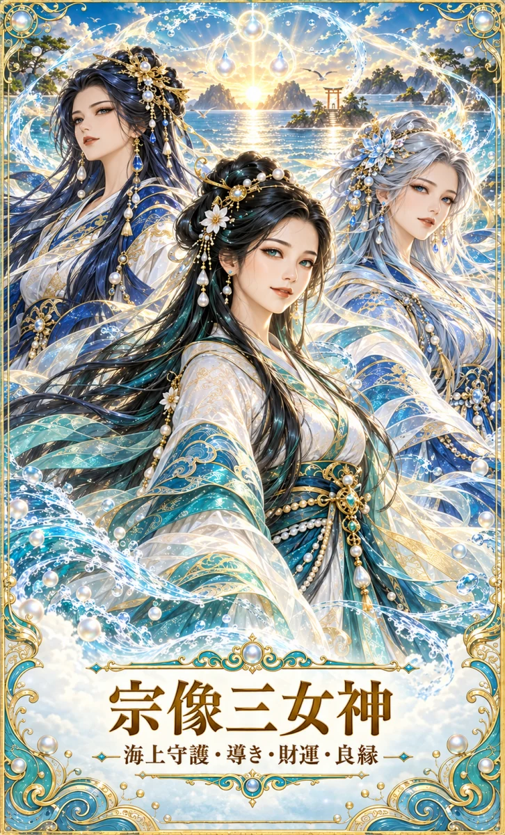 宗像三女神 お守りカード 表面