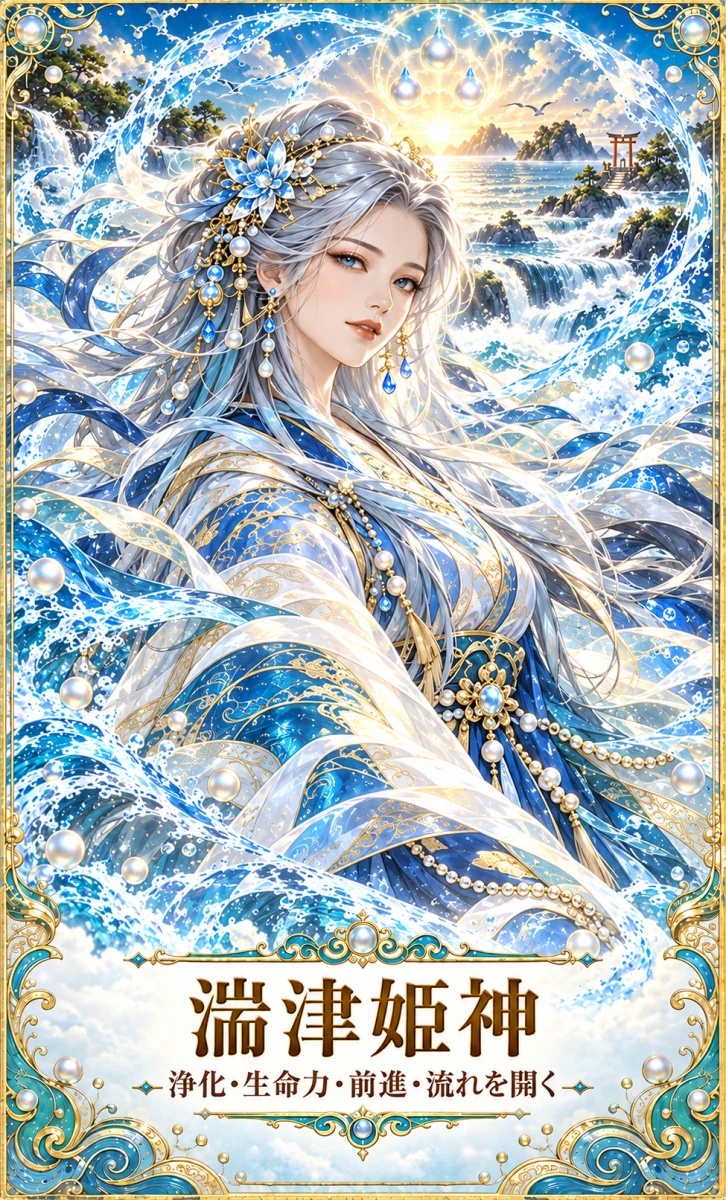 湍津姫神 お守りカード 表面